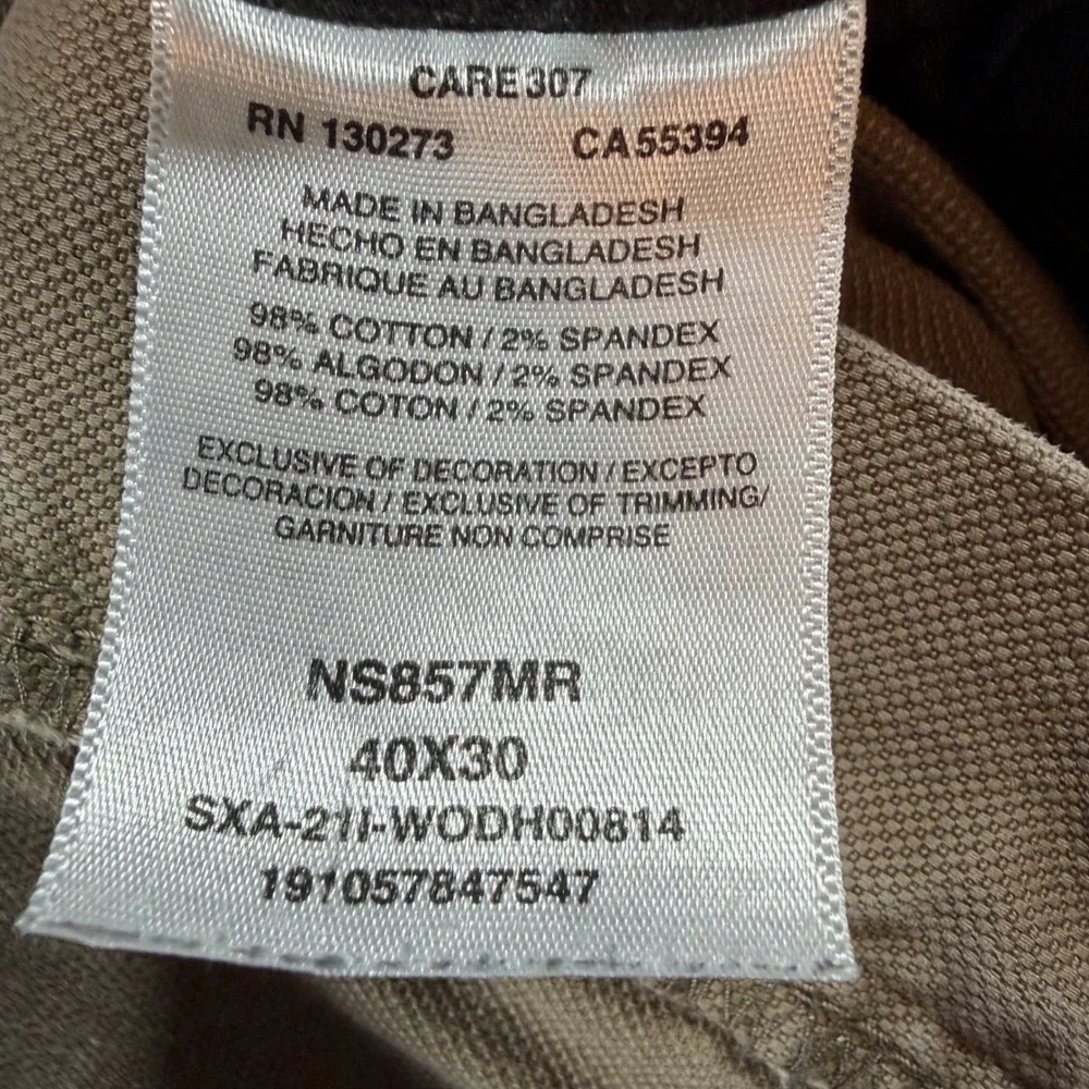 Wrangler ATG‎ All Terrain Gear Mens Pants 40x30 Tan Stretch Canvas